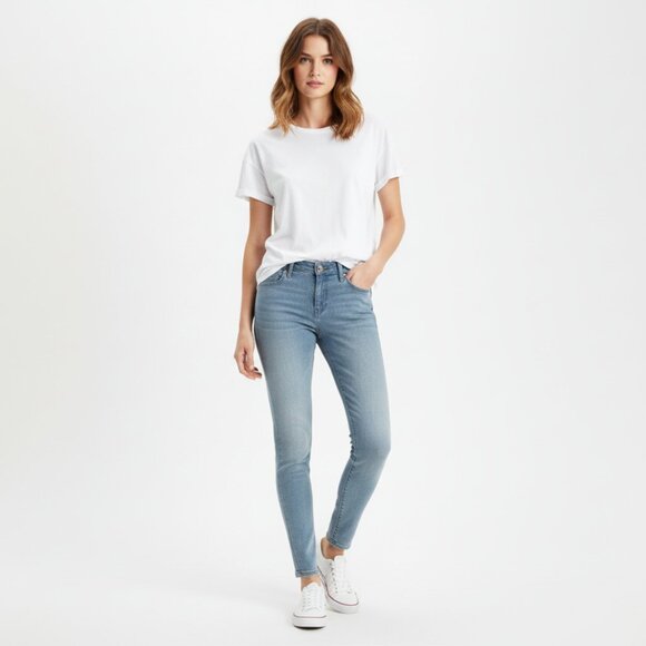 *H&M Grey Blue Wash Skinny Low Waist Jeans - Picture 1 of 7